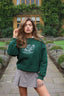 Embroidered Oversized Sweatshirt Emerald